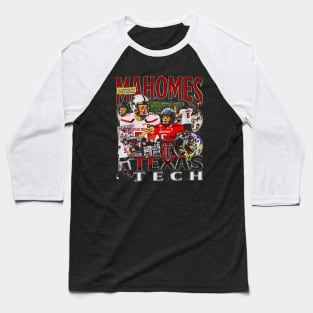 Patrick Mahomes College Vintage Bootleg Baseball T-Shirt
